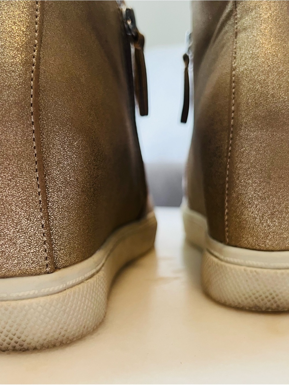 Women’s Suede Slip-On Sneaker Boot in Light Pink - Picture 10 of 10